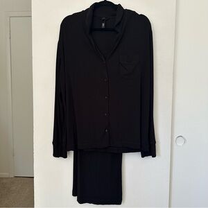SKIMS Soft Lounge Sleep Set Pajamas Size L Black/Onyx